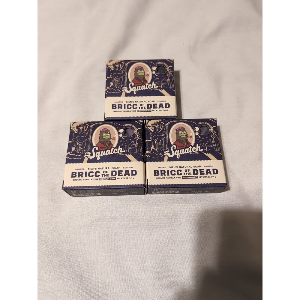 3x DR. Squatch Bricc of the Dead Soap - Medium Grit *Rare* HTF